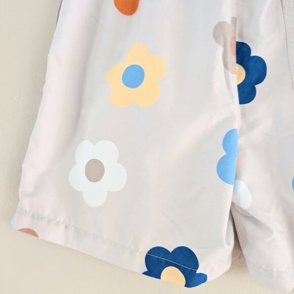 Men's PacSun Light Gray Daisy‎ Print Swim Trunks 6" Inseam Size L Relaxed - Picture 12 of 15